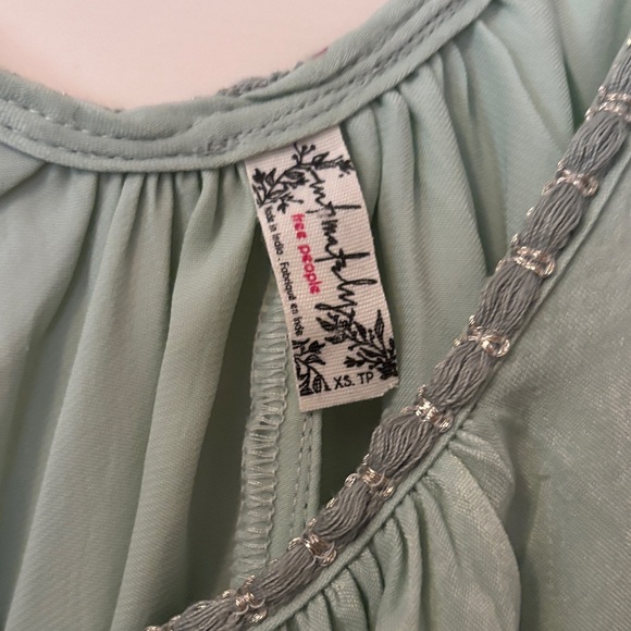 Free People Sage Green High-Low Ruffle Maxi Dress - Picture 3 of 3